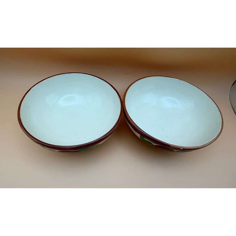 Franciscan Apple Earthenware Cereal Soup Bowls Set of 2 Vintage Made in USA 1960